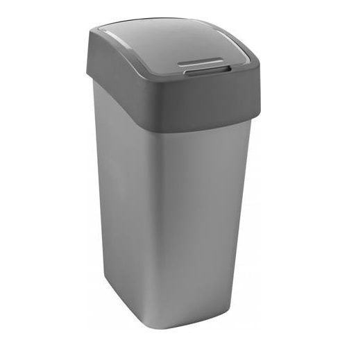 Billenős szelektív hulladékgyűjtő, műanyag, 45 l, CURVER, szürke/szürke