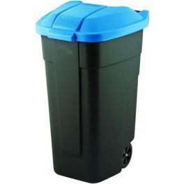Görgős szemetes, műanyag, 110l, CURVER, kék/fekete