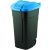 Görgős szemetes, műanyag, 110l, CURVER, kék/fekete