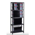 Polcrendszer, 5 polccal, 75 cm, KETER "Plus Shelf"