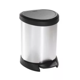 Pedálos szemetes, fémhatású, 5 l, CURVER