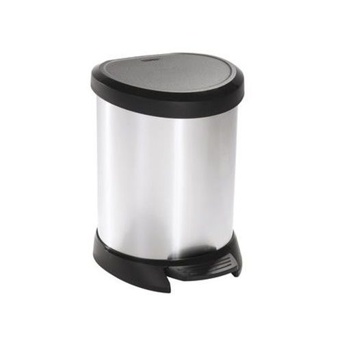 Pedálos szemetes, fémhatású, 5 l, CURVER
