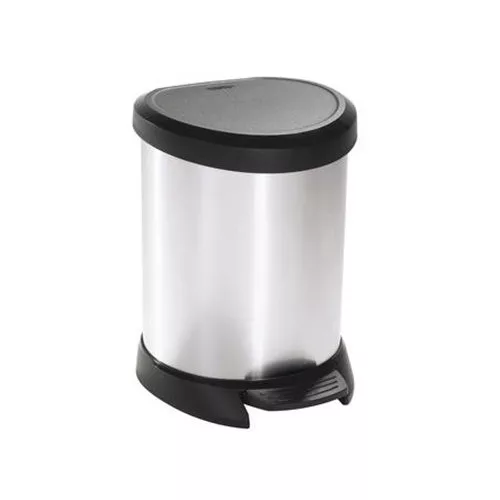 Pedálos szemetes, fémhatású, 5 l, CURVER