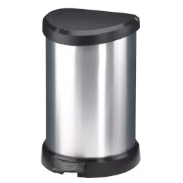Pedálos szemetes, fémhatású, 15 l, CURVER