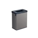 Szelektív hulladékgyűjtő, fedél nélküli, 54 liter, CURVER "Verto Recycle", szürke/fekete