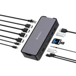 Dokkoló, 15 port, USB-C host, VERBATIM "USB-C Pro CDS-15"