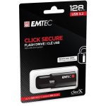 Pendrive, 128GB, USB 3.2, titkosított, EMTEC "B120 Click Secure"