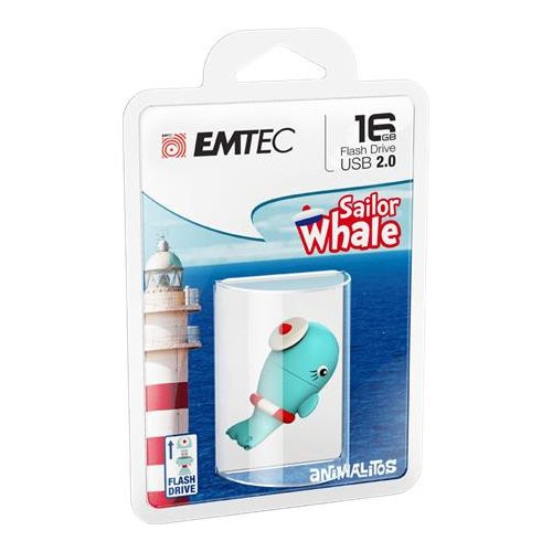 Pendrive, 16GB, USB 2.0, EMTEC "Whale"