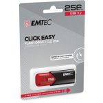 Pendrive, 256GB, USB 3.2, EMTEC "B110 Click Easy", fekete-piros