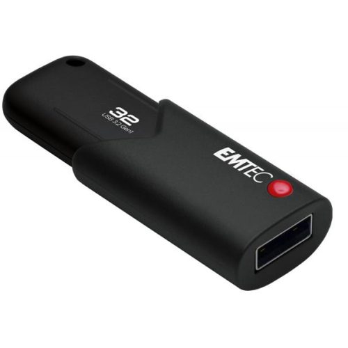 Pendrive, 32GB, USB 3.2, titkosított, EMTEC "B120 Click Secure"