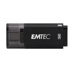 Pendrive, 32GB, USB-C 3.2, EMTEC "D400 Type-C", fekete