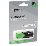 Pendrive, 64GB, USB 3.2, EMTEC "B110 Click Easy", fekete-zöld