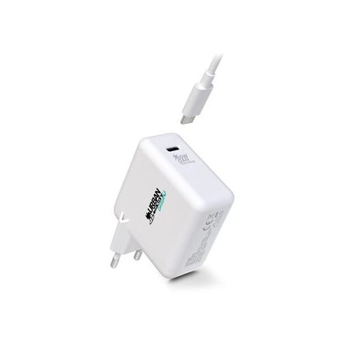 Hálózati töltő, 1xUSB-C (65W), USB-C–USB-C kábel, URBAN FACTORY