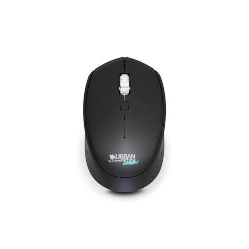 Egér, vezeték nélküli, optikai, közepes méret, USB, URBAN FACTORY "Cyclee", fekete