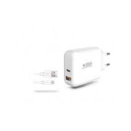   Hálózati töltő, 1xUSB-A (18W), 1xUSB-C (45W), USB-A–USB-C kábel, URBAN FACTORY