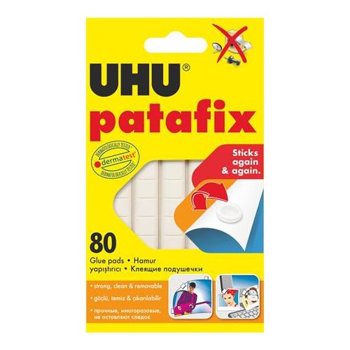 Gyurmaragasztó, 80 kocka/csomag, UHU "Patafix"