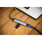USB elosztó-HUB, USB-C/USB 3.0/HDMI, VERBATIM
