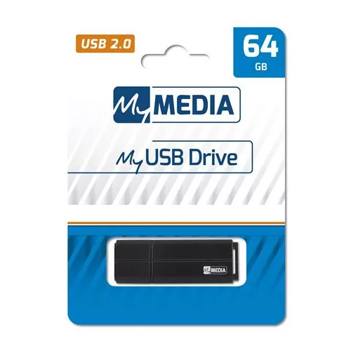 Pendrive, 64GB, USB 2.0, MYMEDIA (by VERBATIM)