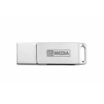 Pendrive, 128GB, USB 3.2 Gen1 + USB-C, alumínium ház, MYMEDIA "Dual" (by VERBATIM)
