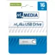 Pendrive, 16GB, USB 3.2 Gen1, alumínium ház, MYMEDIA "Alu" (by VERBATIM)