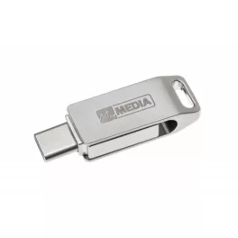   Pendrive, 16GB, USB 3.2 Gen1 + USB-C, alumínium ház, MYMEDIA "Dual" (by VERBATIM)