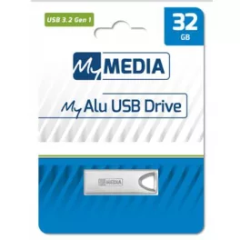   Pendrive, 32GB, USB 3.2 Gen1, alumínium ház, MYMEDIA "Alu" (by VERBATIM)