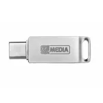 Pendrive, 32GB, USB 3.2 Gen1 + USB-C, alumínium ház, MYMEDIA "Dual" (by VERBATIM)