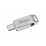 Pendrive, 64GB, USB 3.2 Gen1 + USB-C, alumínium ház, MYMEDIA "Dual" (by VERBATIM)