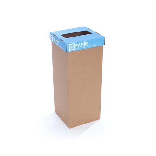 Szelektív hulladékgyűjtő, újrahasznosított, 50 l, RECOBIN "Office", kék