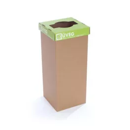  Szelektív hulladékgyűjtő, újrahasznosított, 50 l, RECOBIN "Office", zöld