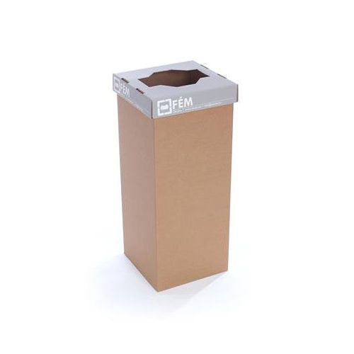 Szelektív hulladékgyűjtő, újrahasznosított, 50 l, RECOBIN "Office", szürke