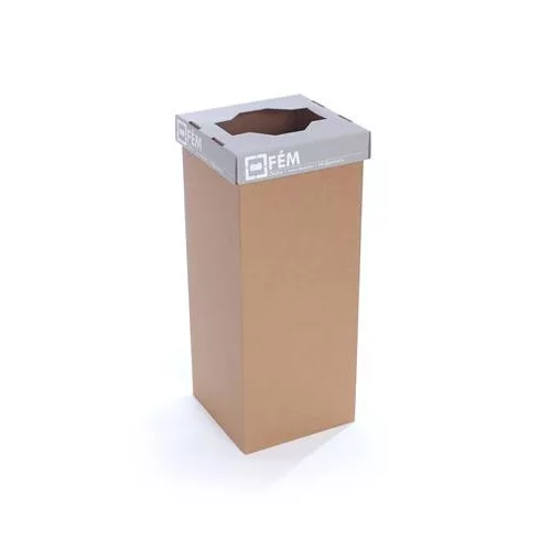 Szelektív hulladékgyűjtő, újrahasznosított, 50 l, RECOBIN "Office", szürke