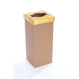   Szelektív hulladékgyűjtő, újrahasznosított, angol felirat, 50 l, RECOBIN "Office", sárga