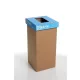 Szelektív hulladékgyűjtő, újrahasznosított, 20 l, RECOBIN "Mini", kék