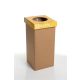Szelektív hulladékgyűjtő, újrahasznosított, angol felirat, 20 l, RECOBIN "Mini", sárga