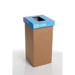  Szelektív hulladékgyűjtő, újrahasznosított, angol felirat, 20 l, RECOBIN "Mini", kék