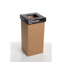   Szelektív hulladékgyűjtő, újrahasznosított, angol felirat, 20 l, RECOBIN "Mini", fekete