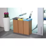 Szelektív hulladékgyűjtő, szlovák felirat, 50 l, RECOBIN "Office", kék