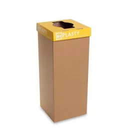   Szelektív hulladékgyűjtő, újrahasznosított, szlovák felirat, 50 l, RECOBIN "Office", sárga