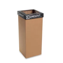   Szelektív hulladékgyűjtő, újrahasznosított, szlovák felirat, 50 l, RECOBIN "Office", fekete