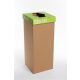 Szelektív hulladékgyűjtő, újrahasznosított, angol felirat, 50 l, RECOBIN "Office", zöld