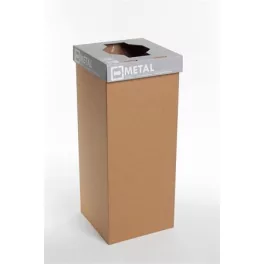   Szelektív hulladékgyűjtő, újrahasznosított, angol felirat, 50 l, RECOBIN "Office", szürke