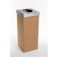 Szelektív hulladékgyűjtő, újrahasznosított, angol felirat, 50 l, RECOBIN "Office", szürke