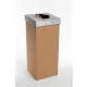 Szelektív hulladékgyűjtő, újrahasznosított, angol felirat, 50 l, RECOBIN "Office", szürke