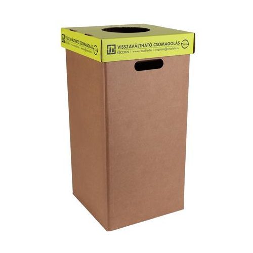 Szelektív hulladékgyűjtő, betétdíjas palackoknak, újrahasznosított, 50 l, RECOBIN "Office"