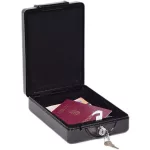 Értéktároló, mobil, 1,1 l, 70x160x220 mm, KINGSAFE "Car Safe"