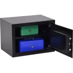 Lemezszekrény, elektronikus zár, 17,3 l, 250x350x250 mm, KINGSAFE "Protect 25 E"