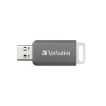 Pendrive, 128GB, USB 2.0, VERBATIM "Databar", szürke