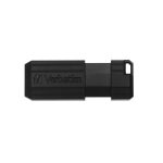 Pendrive, 128GB, USB 2.0, 10/4MB/sec, VERBATIM "PinStripe", fekete