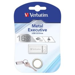   Pendrive, 16GB, USB 2.0, VERBATIM "Executive Metal", ezüst